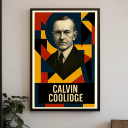 Calvin Coolidge 30th President of the United States Abstract Pop Poster