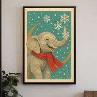 Winter Wonderland Elephant Poster