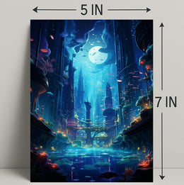 Enchanted Underwater Cityscape Poster