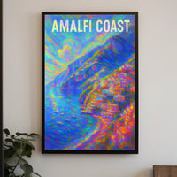 Amalfi Coast Vibrant Impression Poster For Home Decor