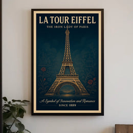 La Tour Eiffel The Iron Lady Of Paris Poster