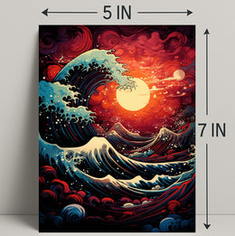 The Great Wave At Sunset Poster PosterGoat