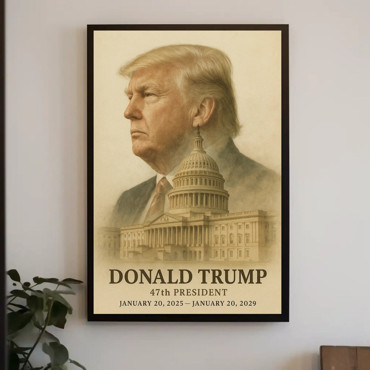 Trump Visionary Capitol Photography Realism Poster