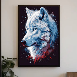 Majestic Wolf Portrait Poster