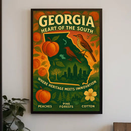 Georgia Heart Of The South Poster