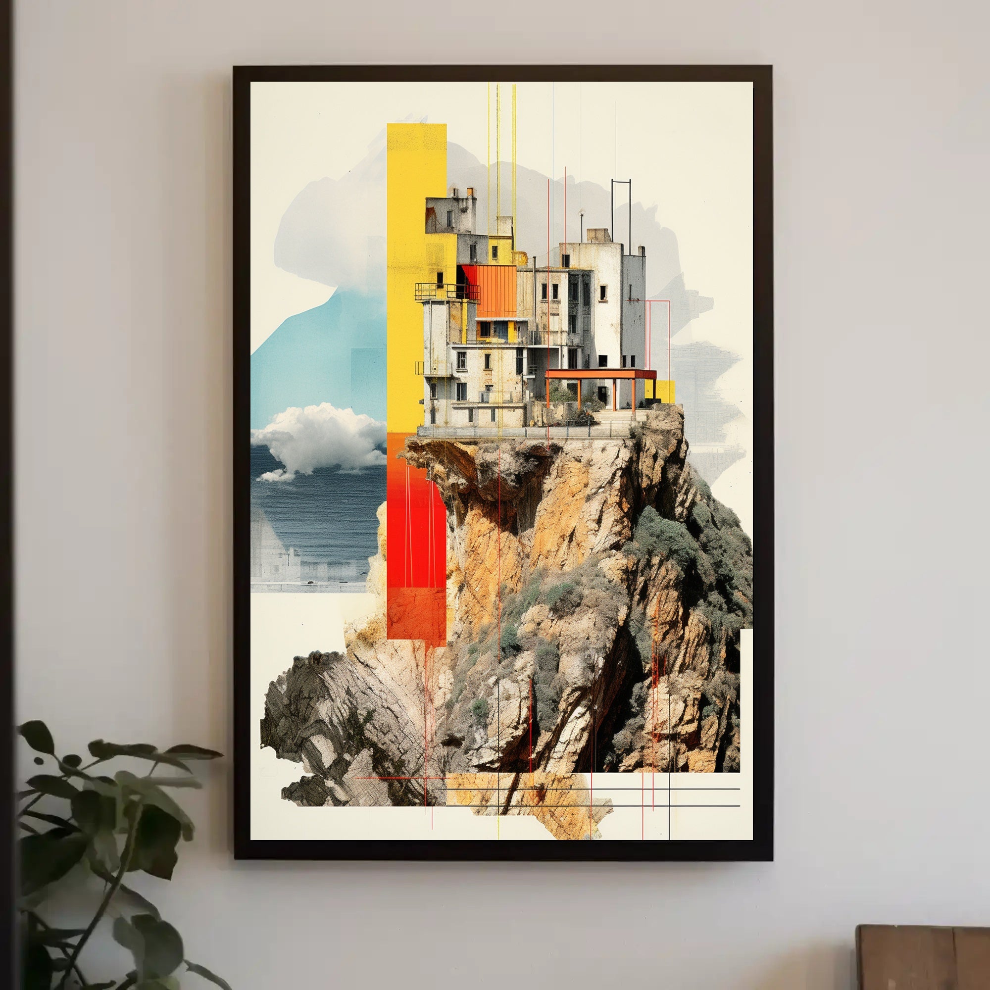 Cliffside Architecture Poster