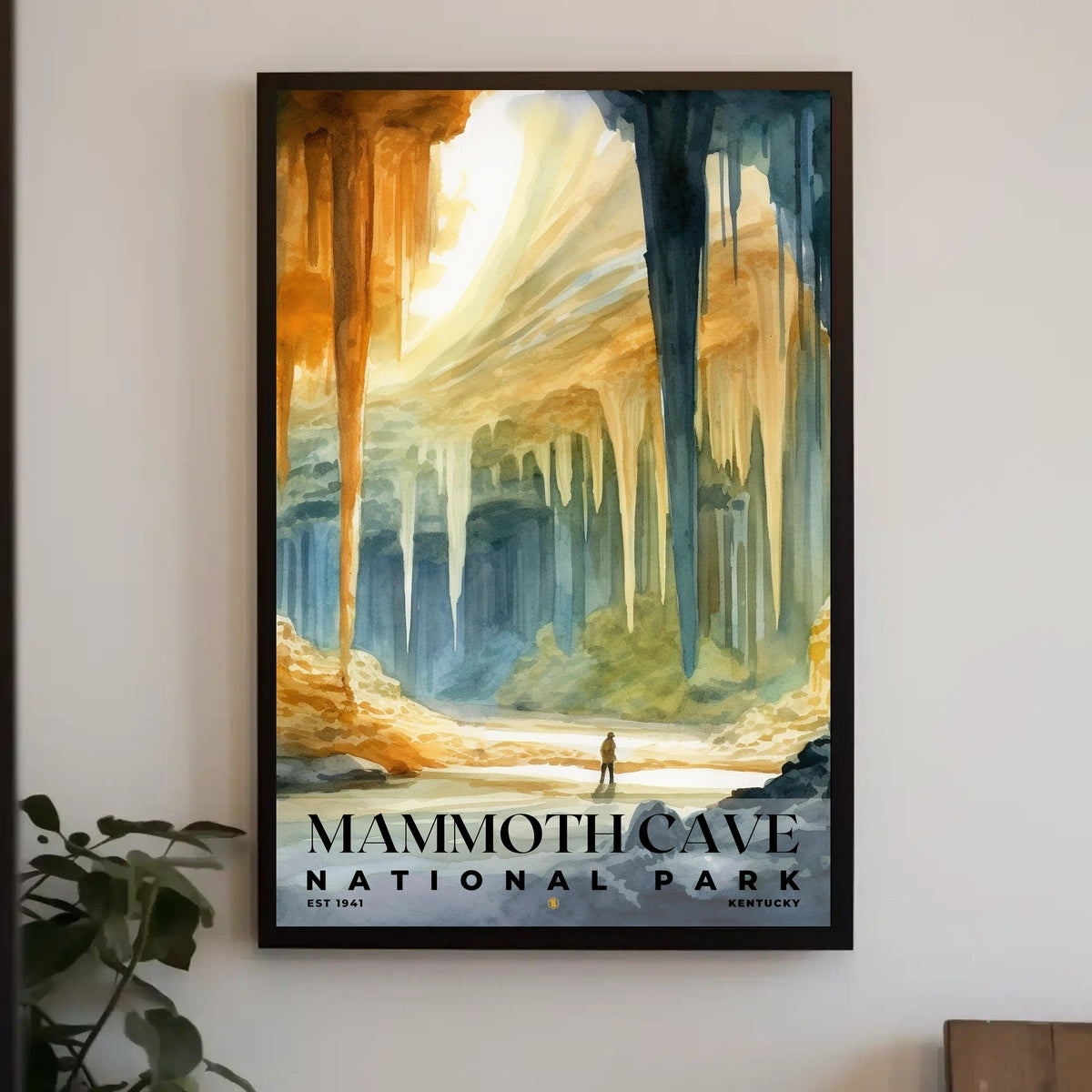 Mammoth Cave Watercolor Wall Art Poster