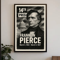 Franklin Pierce Vintage Leadership Historical or Presidential Poster
