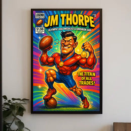 JM Thorpe – Olympic Gold Medalist & Gridiron God Poster