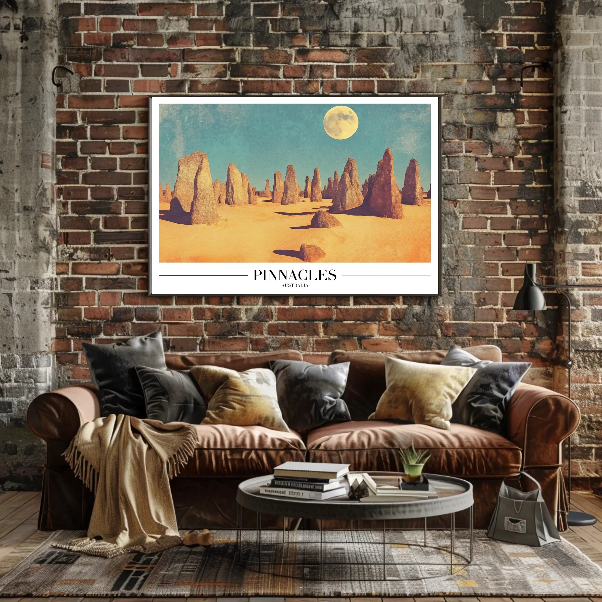 Pinnacles Desert Surreal Landscape Travel Poster