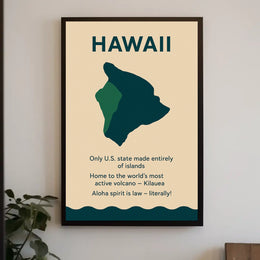 Hawaii Island Culture Modern Minimalist Poster Art