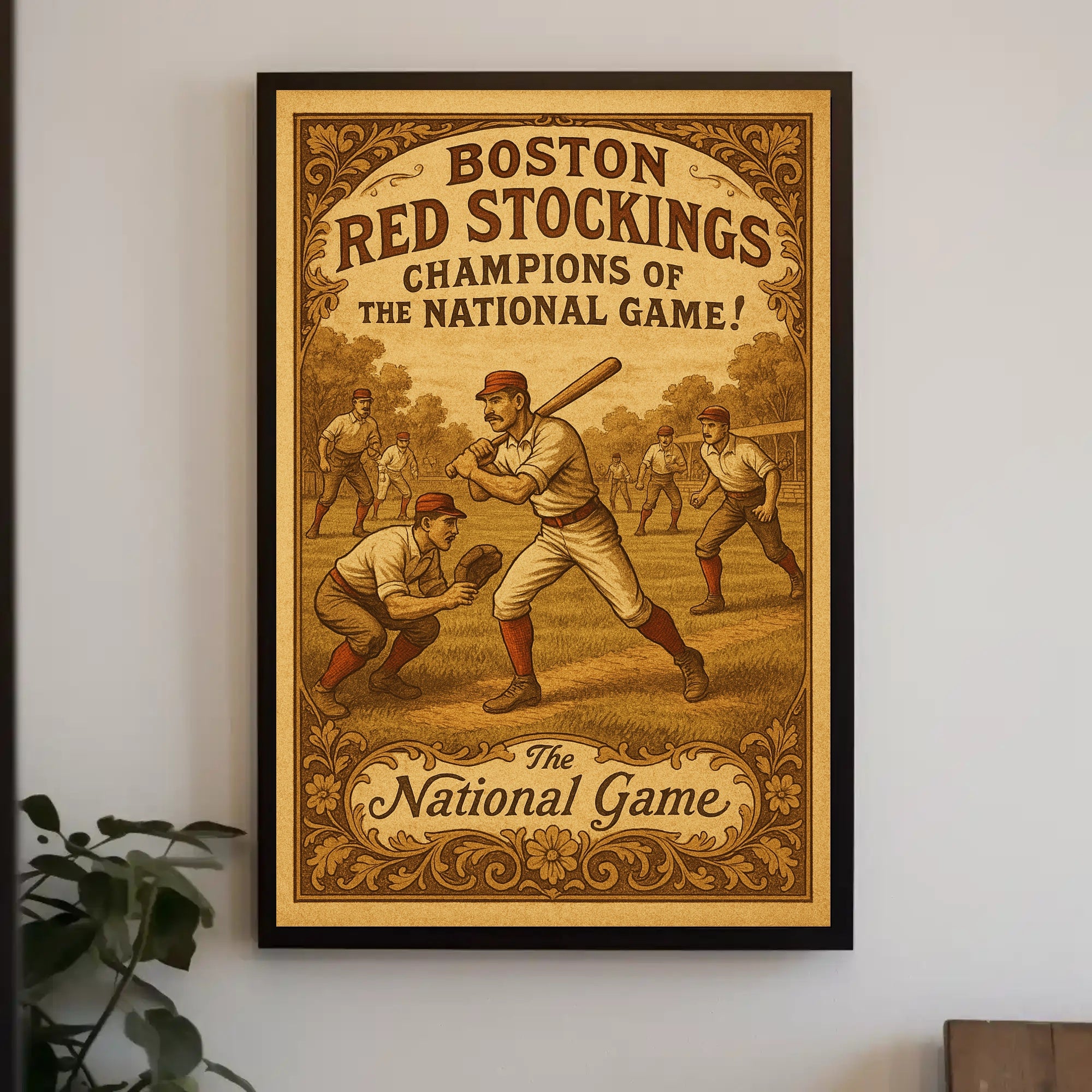 Boston Red Stockings – Champions of the National Game Poster PosterGoat