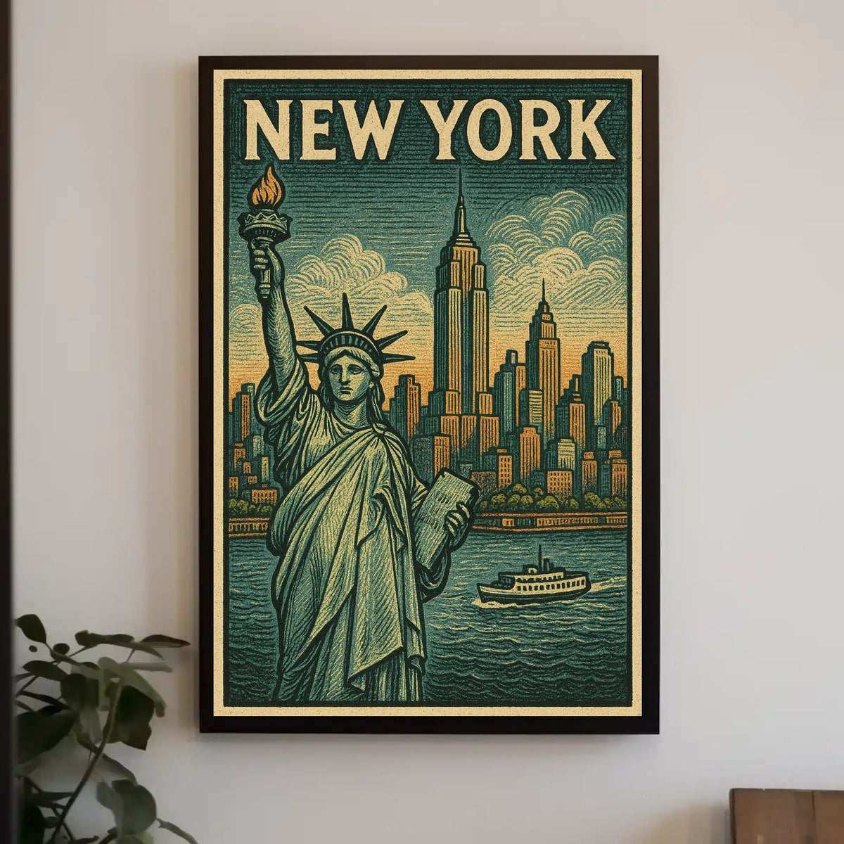 New York City Iconic Landmarks Poster