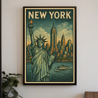 New York City Iconic Landmarks Poster