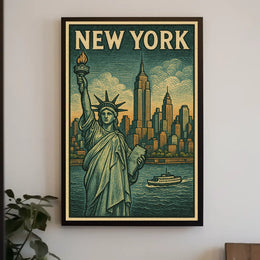 New York City Iconic Landmarks Poster