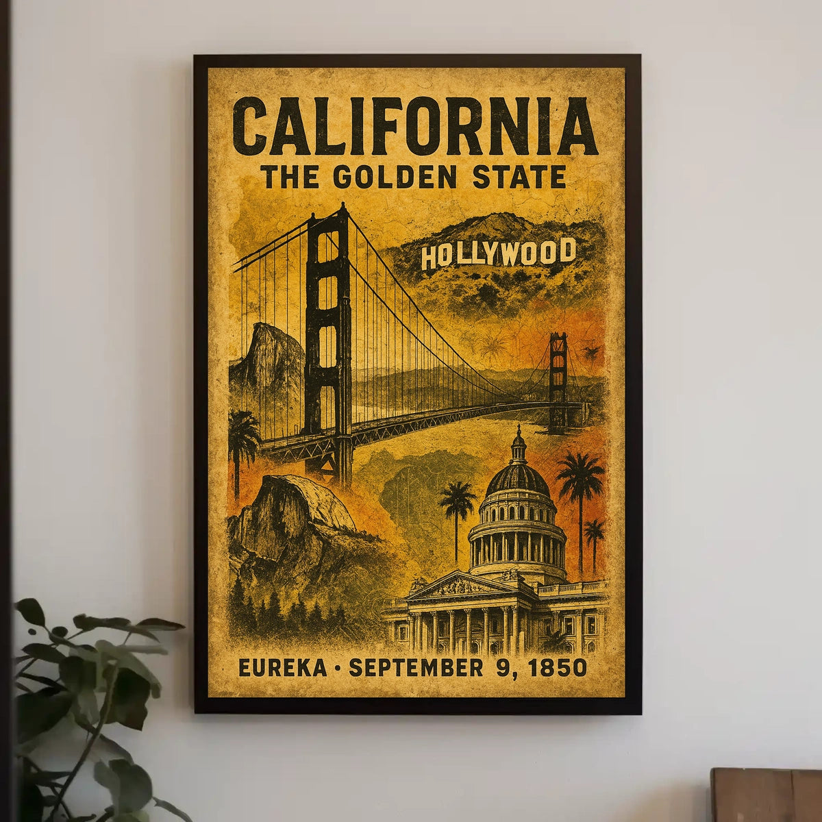 California The Golden State Poster