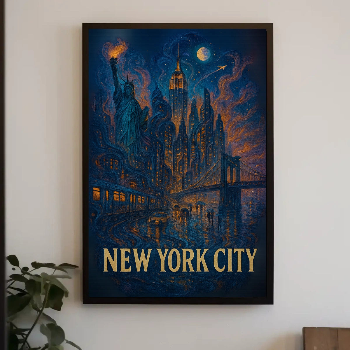 New York City A Vibrant Nightscape Poster