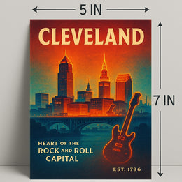 Cleveland Rock and Roll Capital Poster Art PosterGoat