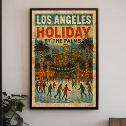 Los Angeles Holiday By The Palms Poster
