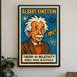 Einstein Relativity Scholarly Vintage Poster