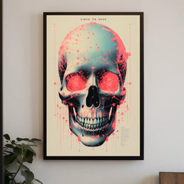 Technological Skull Poster