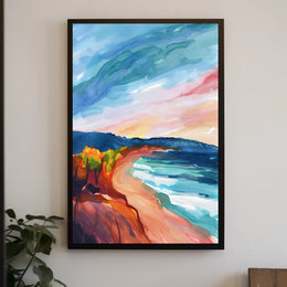 Vibrant Coastal Landscape Poster