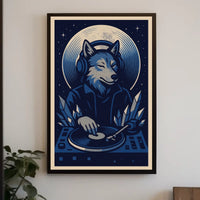 Cosmic Dj Wolf Poster