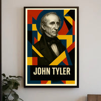 John Tyler 10th President of the United States Abstract Pop Poster