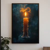 Ethereal Candlelight: Photorealistic Serenity Art Poster PosterGoat
