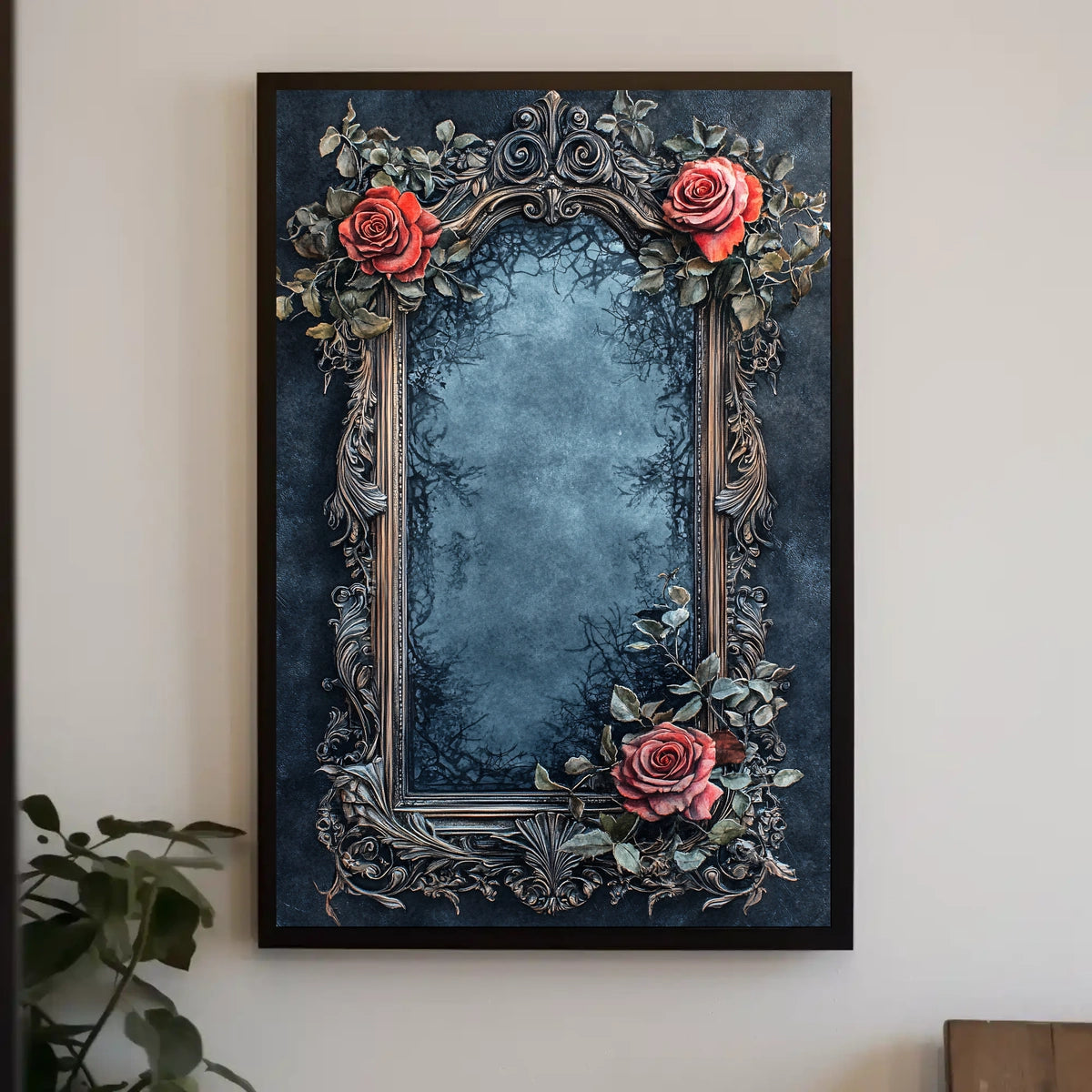 Ornate Botanical Frame Art: A Heritage Poster