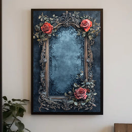 Ornate Botanical Frame Art: A Heritage Poster