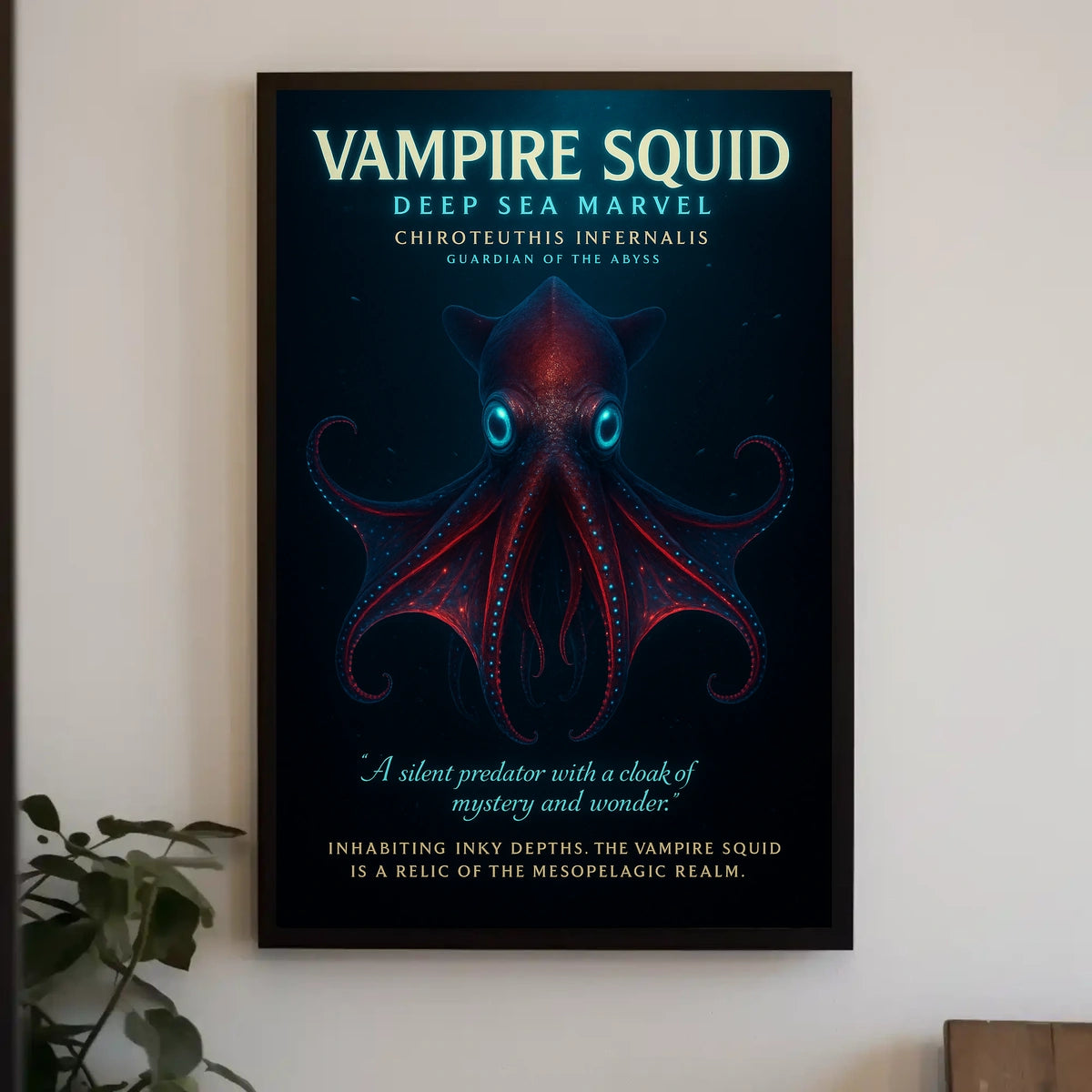 Vampire Squid Deep Sea Marvel Poster
