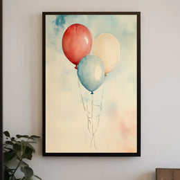 painting of three balloons Poster