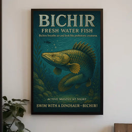 Swim With A Dinosaur Bichir Poster