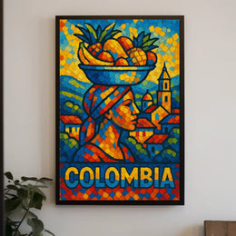 Colombia Vibrant Culture Poster