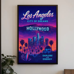 Los Angeles Dreamscape Poster: Neon City Vibes