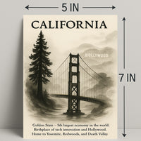 California The Golden State Poster PosterGoat