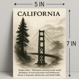 California The Golden State Poster PosterGoat