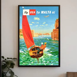 Fly Bea To Malta Poster