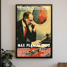 Max Planck Quantum Theory Educational or Infographic Poster