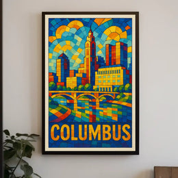 Columbus Cityscape Poster