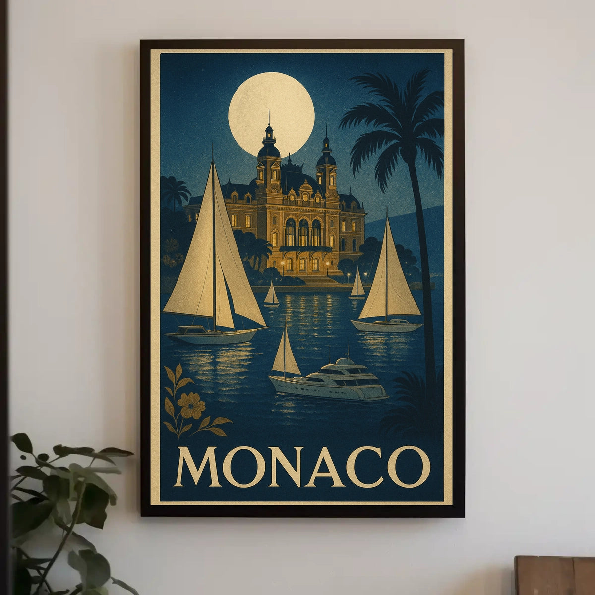 Moonlit Monaco Poster