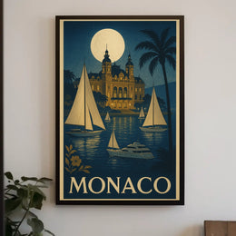 Moonlit Monaco Poster