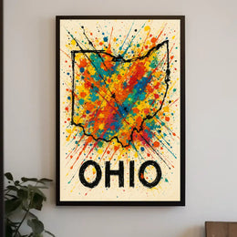 Ohio Splash Art Poster