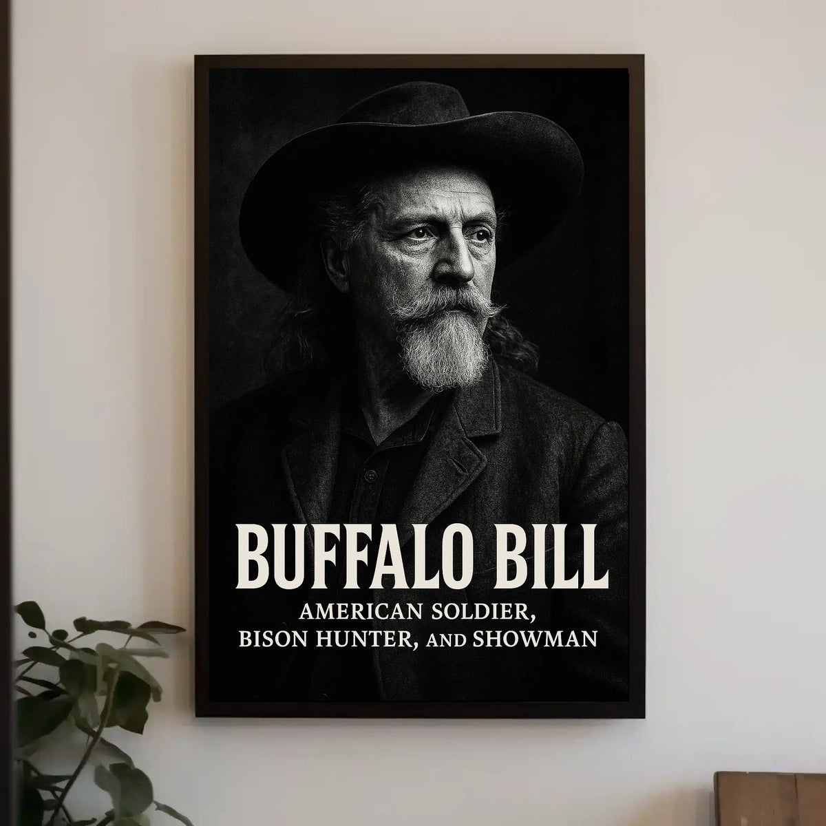 Buffalo Bill Vintage Sepia Portrait Art Heritage Poster