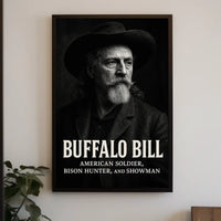 Buffalo Bill Vintage Sepia Portrait Art Heritage Poster