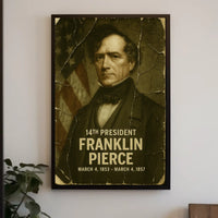 Franklin Pierce 14th President of the United States Damaged Photograph Poster