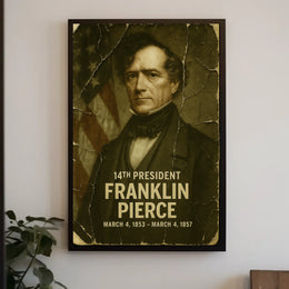 Franklin Pierce 14th President of the United States Damaged Photograph Poster