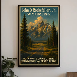 John D. Rockefeller, Jr. Wyoming Poster
