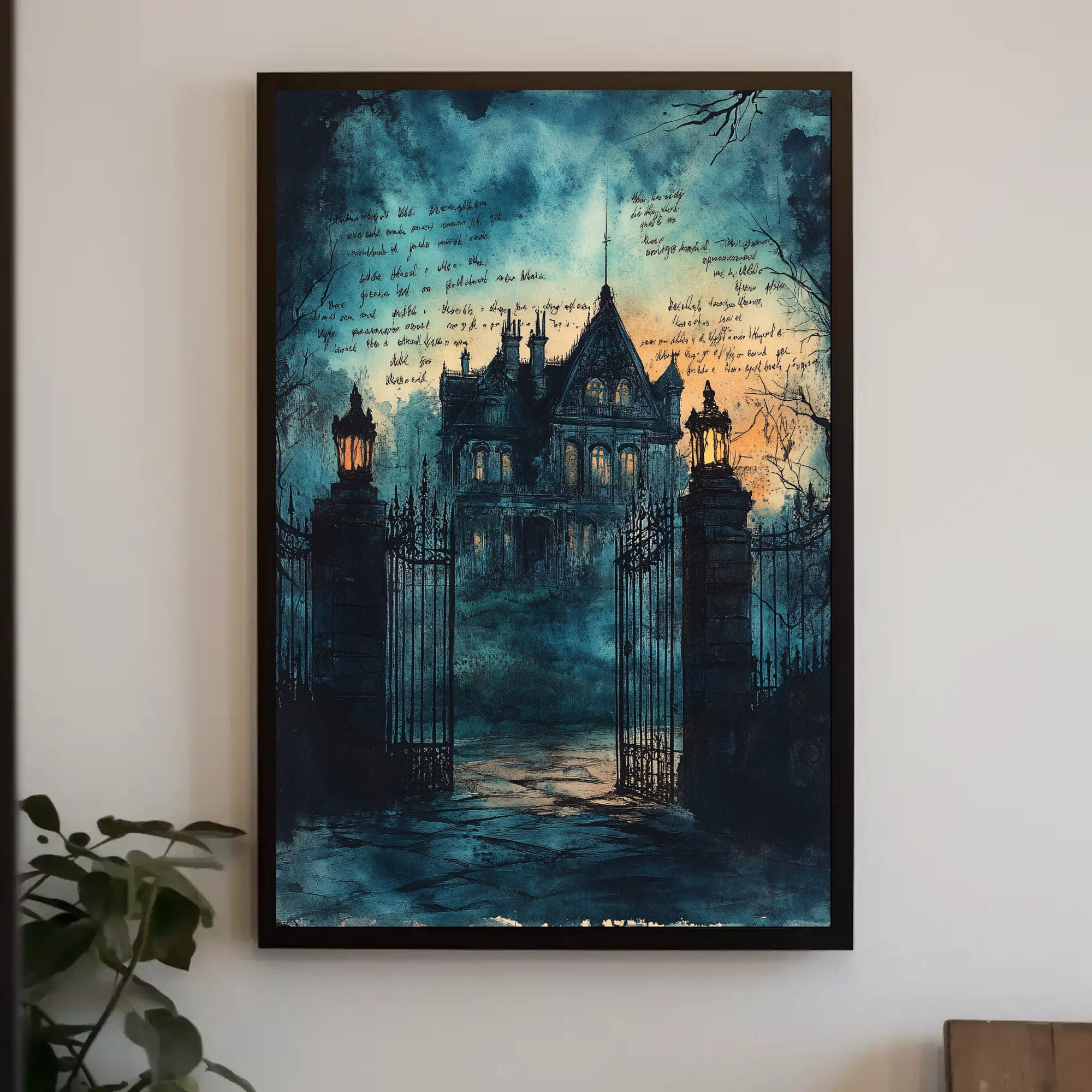 Haunted Manor At Dusk Poster